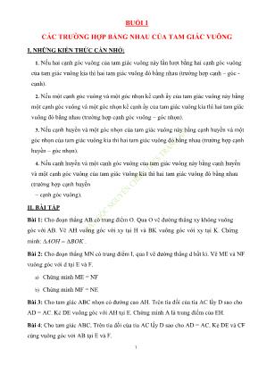Đề cương ôn thi môn Toán Lớp 7 - Nguyễn Chiến